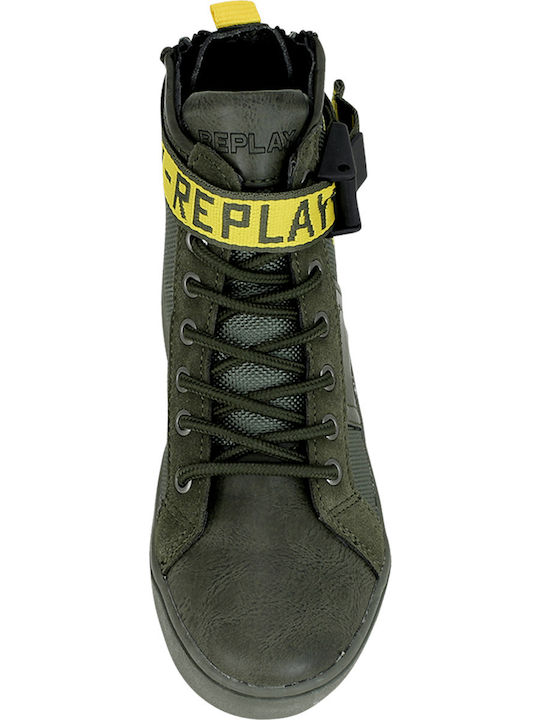 Ghete Copii cu Velcro Kaki