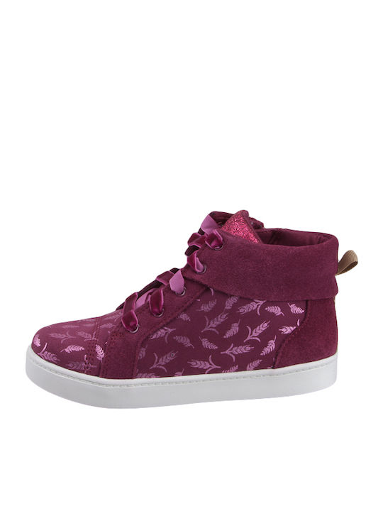 Clarks City Frost T Kids Suede Boots with Zipper Burgundy 6