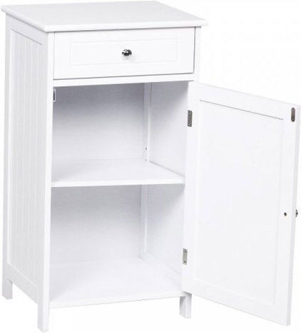 Kleankin Bathroom Cabinet Bathroom Cabinet L43xW34xH77cm White