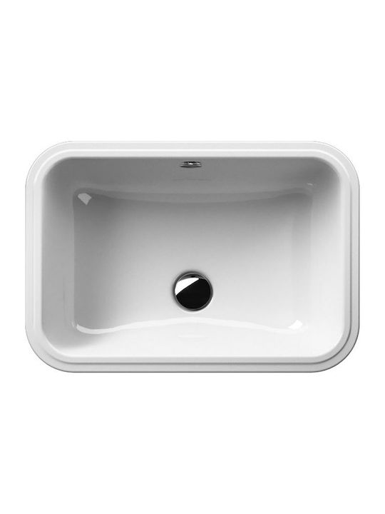 GSI Pura Unterbauwaschbecken Porzellan 55x38x20cm Weiß