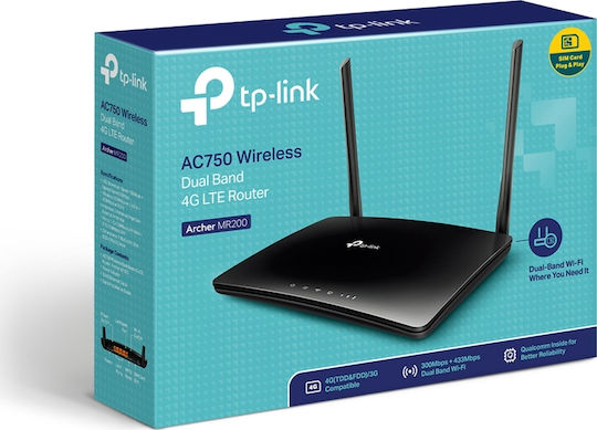 TP-LINK Archer MR200 v4 Wireless 4G Wi-Fi 5 cu 4 Porturi Ethernet