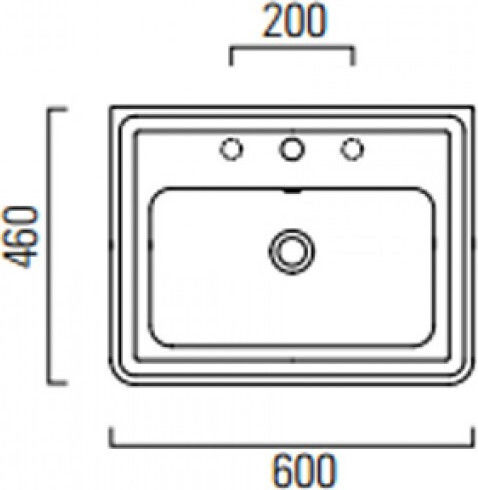 GSI Classic Wall Mounted Wall-mounted Sink Porcelain 60x46x19.5cm Glossy White