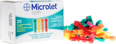 Bayer Microlet Colored Σκαρφιστήρες 25τμχ