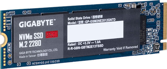Gigabyte NVMe SSD 512GB M.2 PCI Express 3.0 GP-GSM2NE3512GNTD