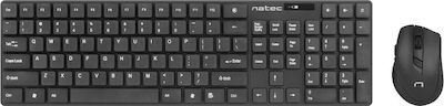 Natec NZB-1440 Ασύρματο Σετ Πληκτρολόγιο & Ποντίκι Αγγλικό US