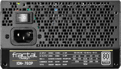 Fractal Design Ion+ 760W Platinum 760W Τροφοδοτικό Υπολογιστή Full Modular 80 Plus Platinum