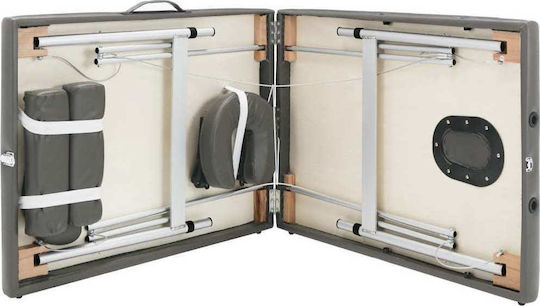 vidaXL Bett Massage und Physiotherapie Schwarz aus Aluminium 191x70cm. 2 Positionen
