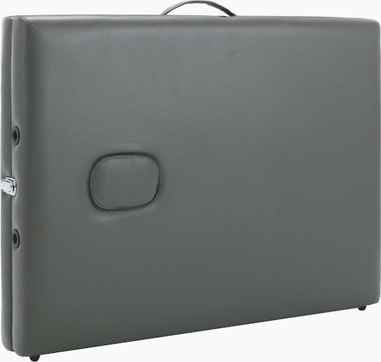 vidaXL Wooden Portable/Folding Gray Massage and Physiotherapy Bed 186x68cm 3 Positions