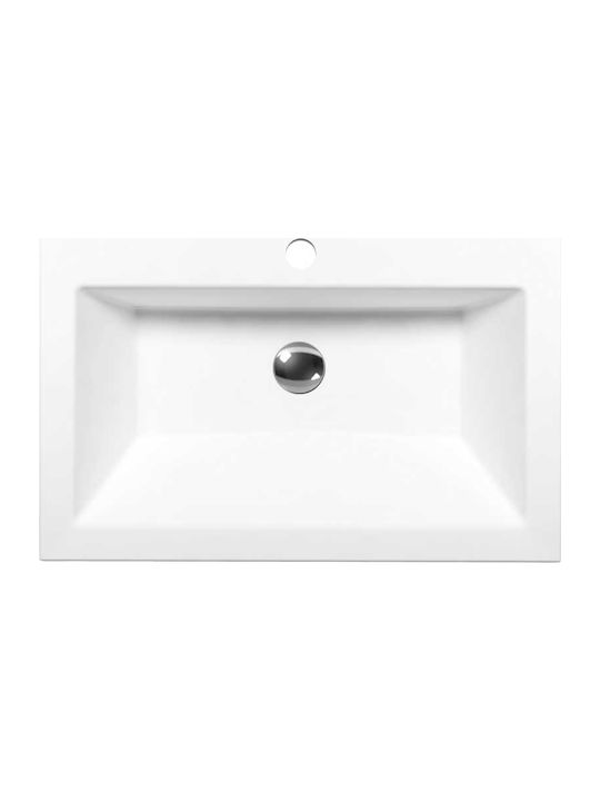 Serel Inset Sink Porcelain 42x42x14cm White