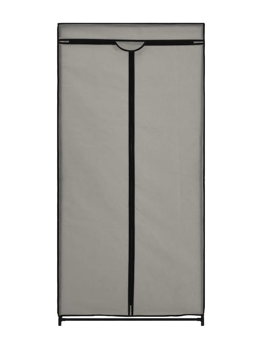 vidaXL Fabric Wardrobe with Zipper in Gray Color 75x50x160cm