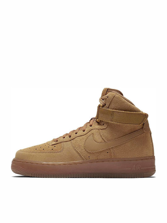 Nike Παιδικά Sneakers High Air Force 1 High LV8 Wheat / Gum Light Brown