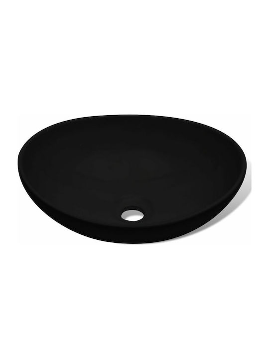 vidaXL Deasupra Blatului Chiuvetă Ceramică 40x33x13.5cm Negru