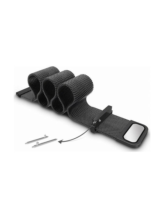 Strap Stainless Steel Black (Forerunner 55/245/645 / Vivoactive 3/5/HR / Venu Sq 2)