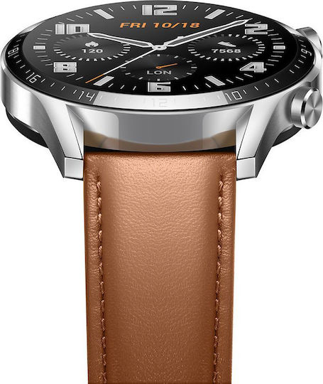 Huawei Watch GT 2 Classic 46mm mit Pulsmesser (Pebble Brown)