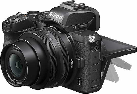 Nikon Z 50 Spiegellose Kamera Kit (Z DX 16-50mm F3,5-6,3 VR + Z DX 50-250mm F4,5-6,3 VR) Schwarz