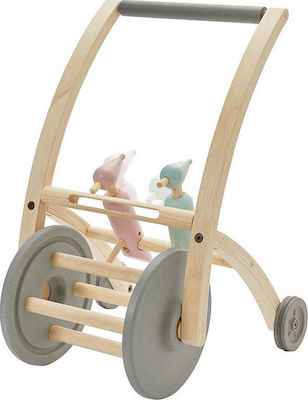 Plan Toys Τρυποκάρυδοι Baby Walker for 10++ Months Beige