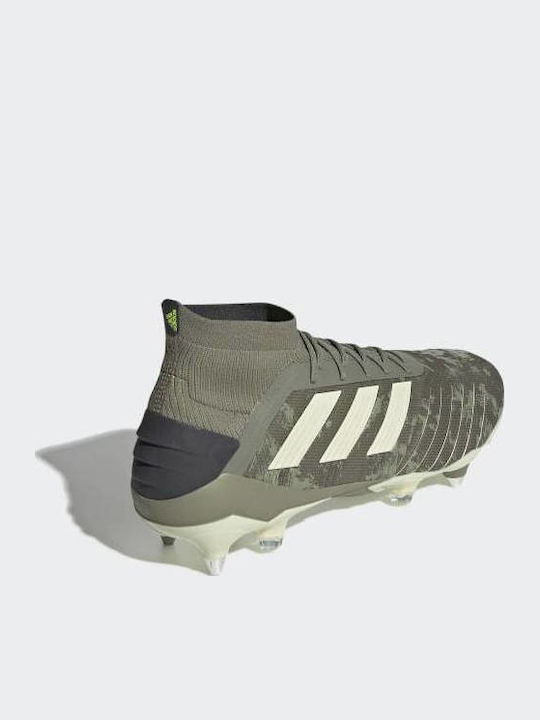 adidas Predator 19.1 Fußballschuhe mit Stollen Legacy Green / Sand / Solar Yellow