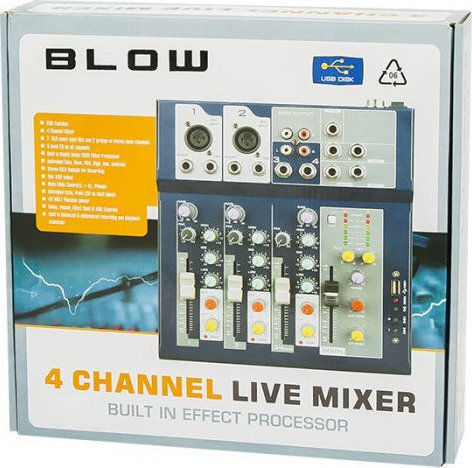 Blow PRMX 4 Analog Console 4 Channels with Phantom Power and 2 XLR Inputs
