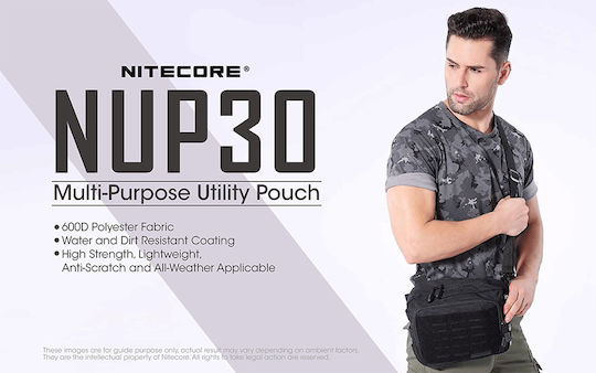 NiteCore NUP30 Tactical Pouch Military Pouch Waist made of Polyester Black