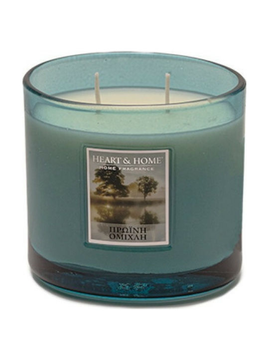 Heart & Home Scented Soy Candle Διπλό Φυτίλι Jar with Scent Morning Fog Blue 230gr 1pcs