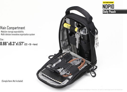 NiteCore NDP10 Tactical Pouch Военна Чантичка За рамо от Cordura Черен