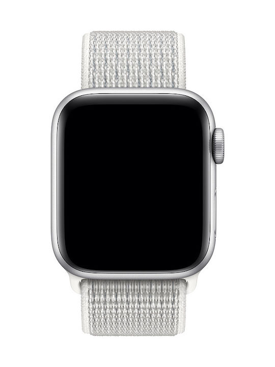 Apple Nike Sport Loop Curea Tesatura Alb (Apple Watch 38/40/41mm) MX802ZM/A