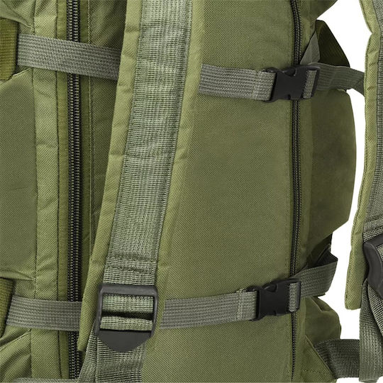 vidaXL Military Backpack Travel made of Polyester Khaki 120lt