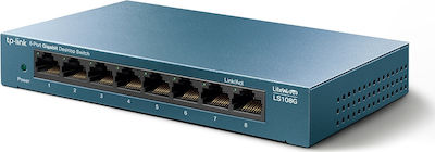 TP-LINK LS108G v1.0 Unmanaged L2 Switch με 8 Θύρες Gigabit (1Gbps) Ethernet
