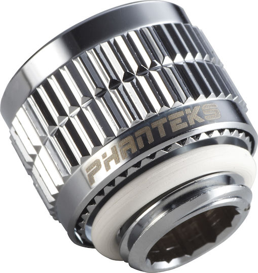 Phanteks 13/10mm Soft Tube Fitting (1/2" - 3/8") G1/4 Fittings Ασημί