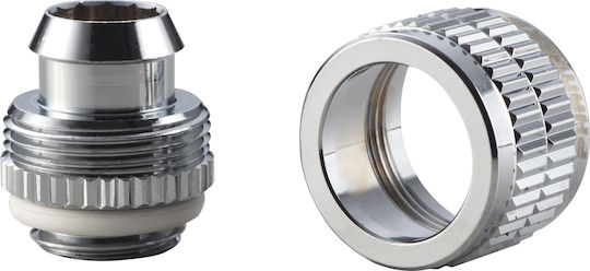 Phanteks 13/10mm Soft Tube Fitting (1/2" - 3/8") G1/4 Fittings Ασημί