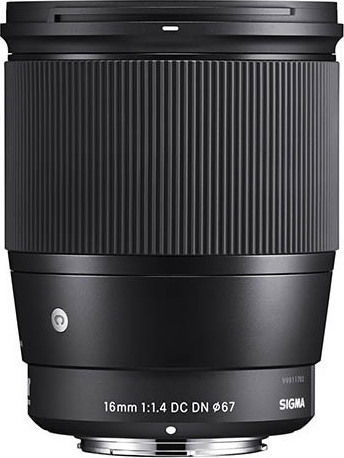 Sigma Crop Camera Lens 16mm f/1.4 DC DN Contemporary Wide Angle for Canon EF-M Mount Black