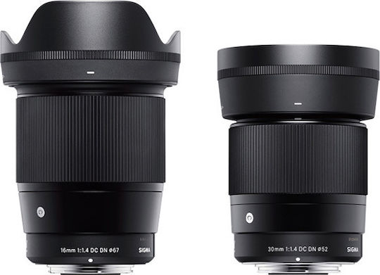 Sigma Crop Φωτογραφικός Φακός 16mm f/1.4 DC DN Contemporary Wide Angle για Canon EF-M Mount Μαύρος