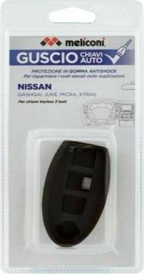 Silicone Car Key Cover Case with 4 Buttons for Nissan Black