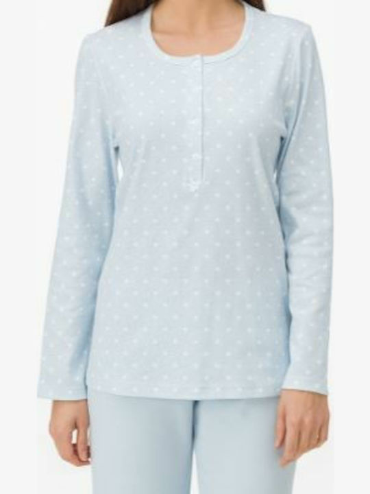 Vamp Winter Women's Pyjama Set Light Blue