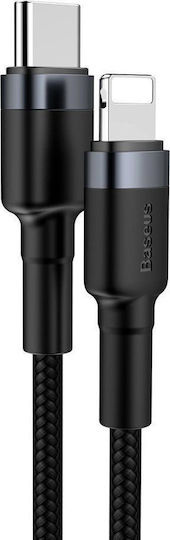 Baseus Cafule Lightning Braided USB-C to Lightning Cable 18W Black 1m (CATLKLF-G1)