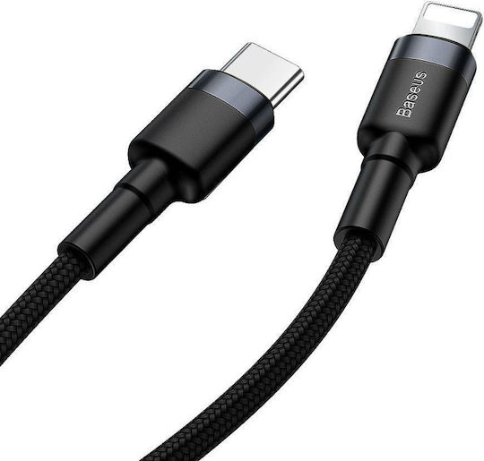 Baseus Cafule Lightning Braided USB-C to Lightning Cable 18W Black 1m (CATLKLF-G1)
