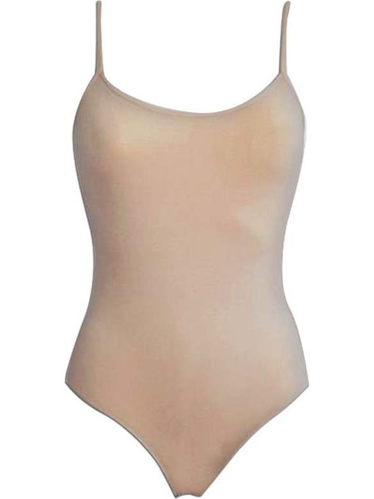 Spaghetti Strap Bodysuit 90-91950 Beige