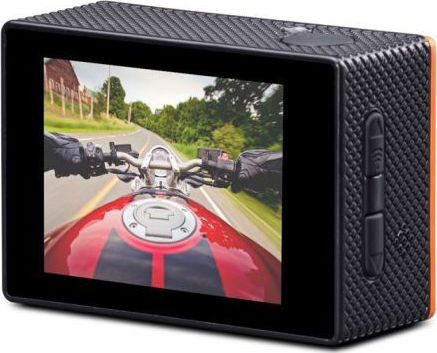 Midland Η3+ Action Camera Full HD (1080p) Υποβρύχια (με Θήκη) με Οθόνη 2" και Wi-Fi Πορτοκαλί