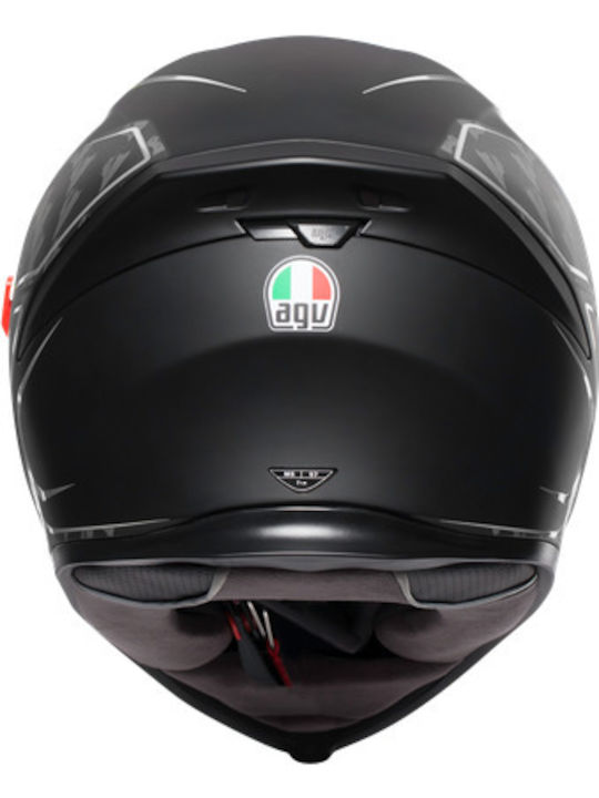 AGV K5 S Black/Silver Motorcycle Helmet Full Face DOT ECE 22.05 1530gr with Pinlock and Sun Visor
