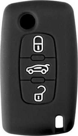 Silicone Car Key Cover Case Type-1 with 3 Buttons for Citroen / Fiat / Lancia / Peugeot 20τμχ Multicolour