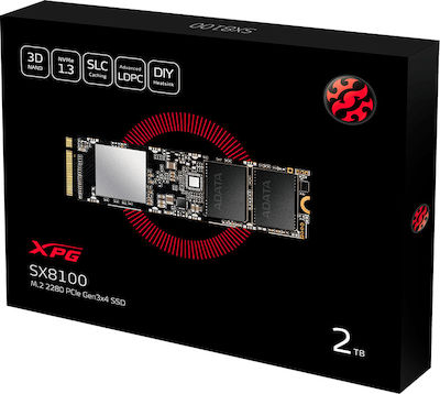 Adata SX8100 SSD 512GB M.2 NVMe PCI Express 3.0 ASX8100NP-512GT-C