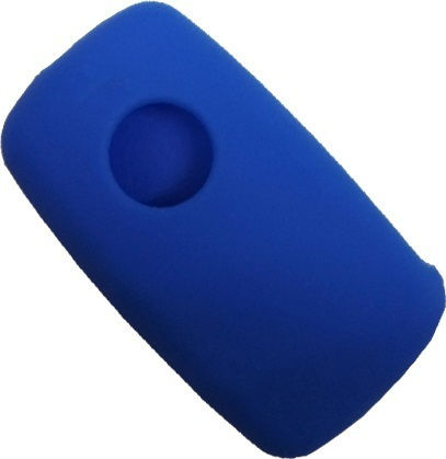 Silicone Car Key Cover Case with 2 Buttons for Seat / Skoda / VW Blue