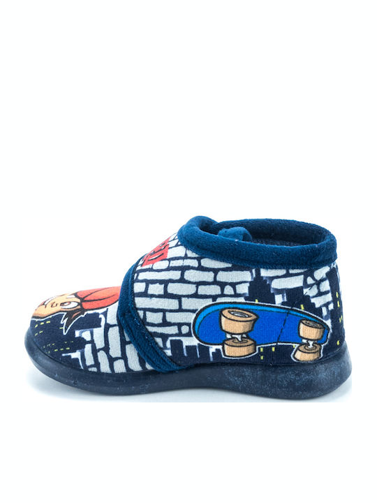 Adam's Shoes Παντόφλες Μποτάκια Μπλε