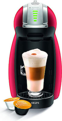 Krups Genio II Καφετιέρα για Κάψουλες Dolce Gusto Πίεσης 15bar Red