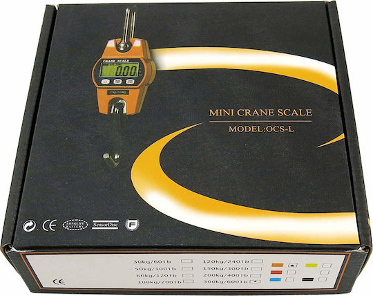 Electronic Professional Hanging Scale with Weighing Capacity of 300kg and Division 50gr