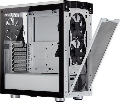 Corsair 275R Airflow Gaming Midi Tower Κουτί Υπολογιστή με Πλαϊνό Παράθυρο Λευκό