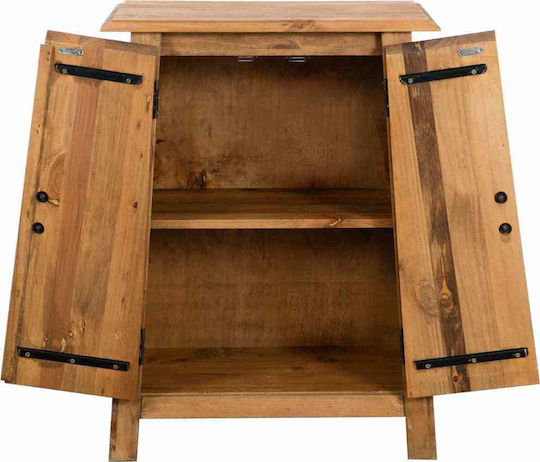 vidaXL Ντουλάπι Μπάνιου 59x32x80cm Φυσικό Ξύλο