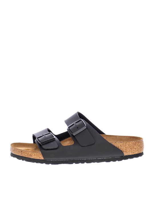 Arizona Birko-Flor Δερμάτινα Ανδρικά Σανδάλια σε Μαύρο Χρώμα Regular Fit