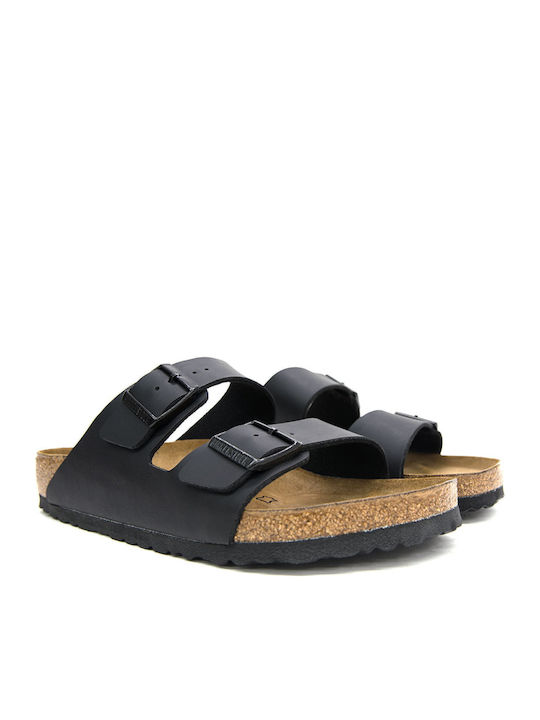 Arizona Birko-Flor Δερμάτινα Ανδρικά Σανδάλια σε Μαύρο Χρώμα Regular Fit