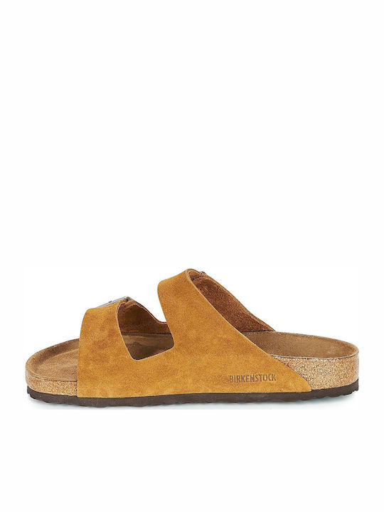 Arizona Soft Footbed Suede Leather Men's Sandals Mink Narrow Fit